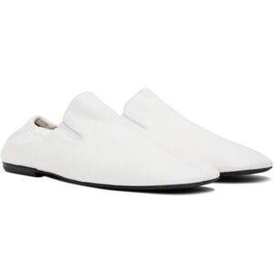 Dries Van Noten Men’s White Soft Leather Slip-On Loafers EU 42.5 US 9.5